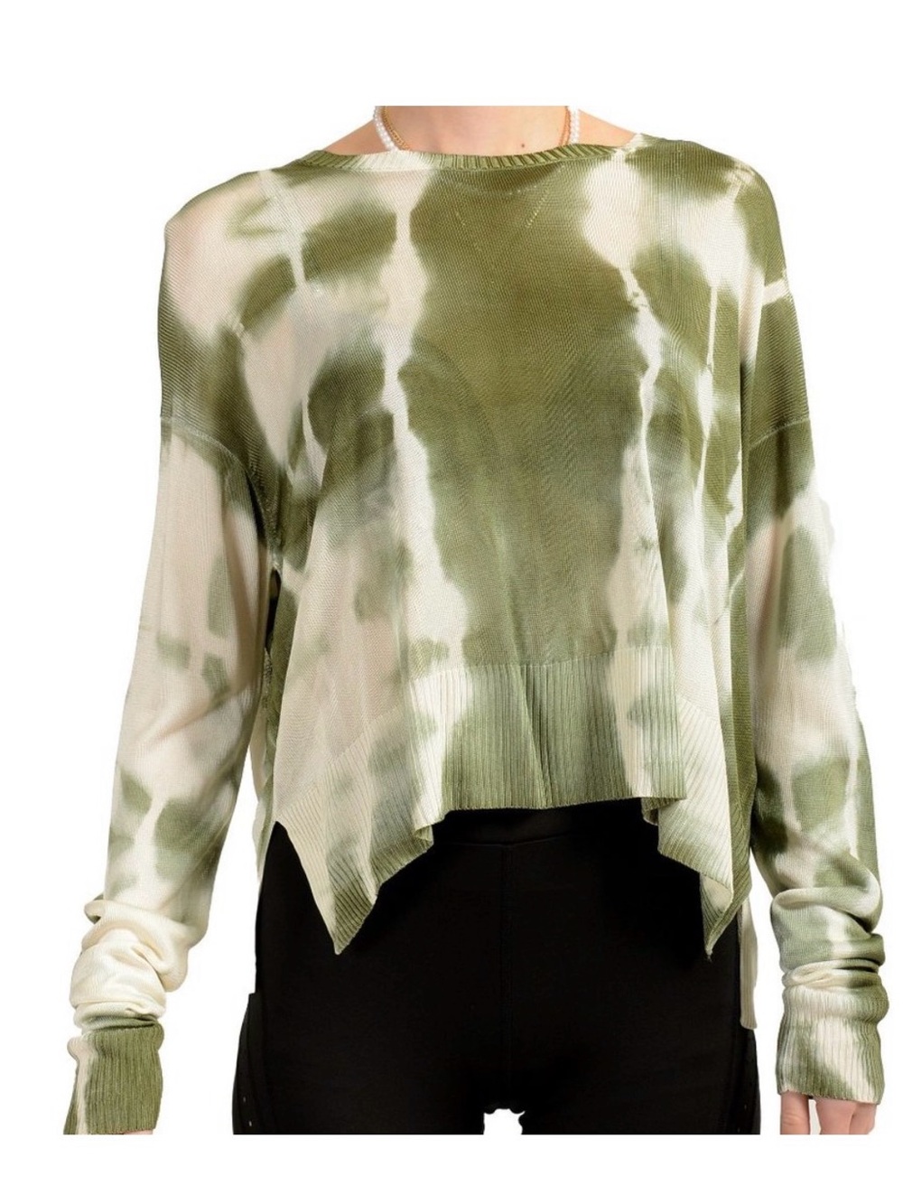 MM6 Maison Margiela Green Knit Top